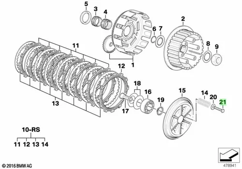Винт Torx 21217706614 BMW