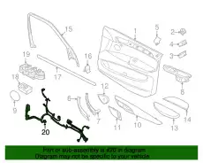 Жгут проводов двери водителя 61129325959 BMW
