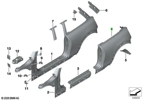 Крыло BMW 41007387969