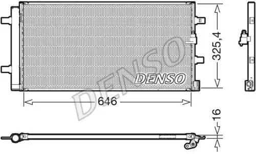 Радиатор кондиционера (конденсатор) DENSO DCN02041