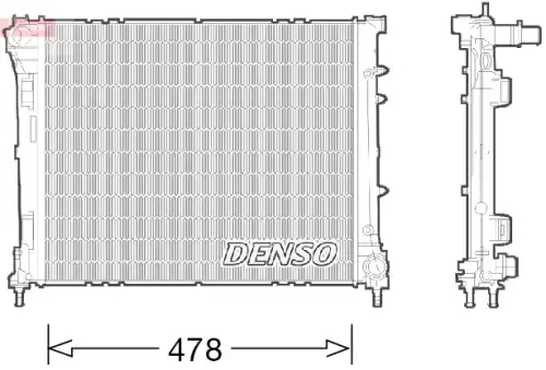 Радиатор системы охлаждения двигателя DENSO DRM09043