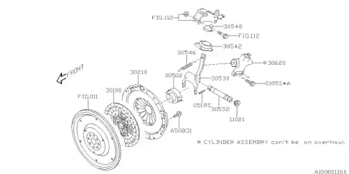 Диск сцепления SUBARU 30100-AA980
