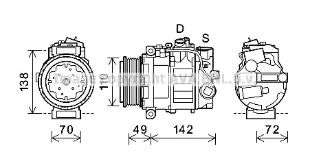 Compressor, Air Conditioner MSK644 AVA