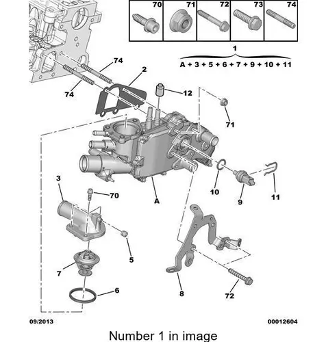 Термостат системы охлаждения PSA 1336 S4
