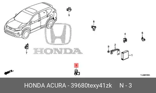 Датчик парковки HONDA 39680TEXY41ZK