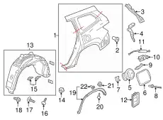 Крыло HONDA 74556TG7A00