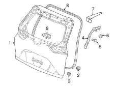НАЩЕЛЬНИК, ТЫЛЬНАЯ ДВЕРЬ 74440TLAA01 HONDA
