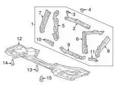 Усилитель бампера HONDA 04602TG7A00ZZ