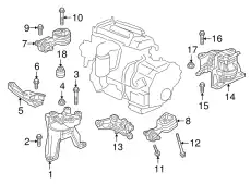 Подушка крепления двигателя HONDA 50880TLAA02