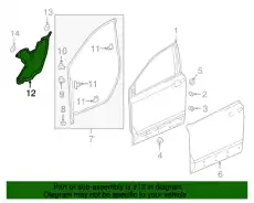 Уплотнитель двери HONDA 72321TLAA01