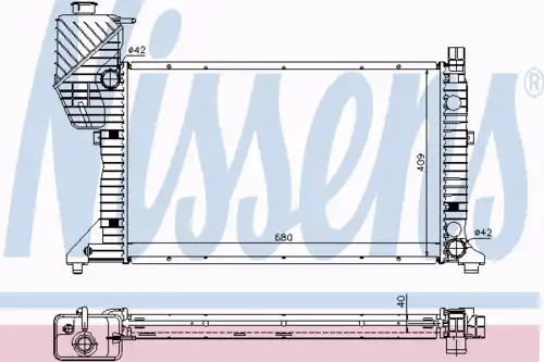 Радиатор кондиционера (конденсатор) NISSENS 62685
