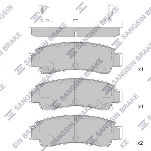Тормозные колодки дисковые SANGSIN SP1490