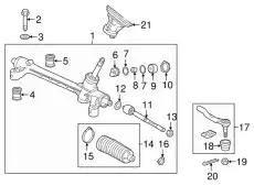 Рулевой наконечник HONDA 53540-T7J-003