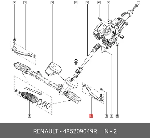 Рулевой наконечник RENAULT 485209049R