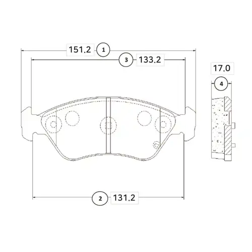 Тормозные колодки дисковые CTR CKKK-8N