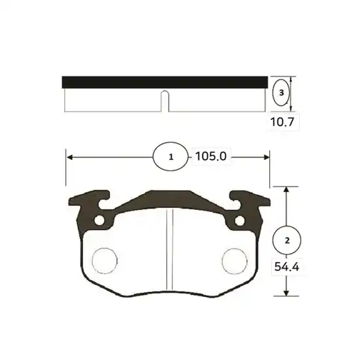 Тормозные колодки дисковые CTR CKPU-52