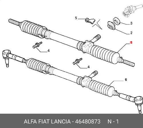 Рулевая рейка ALFA ROMEO 46480873