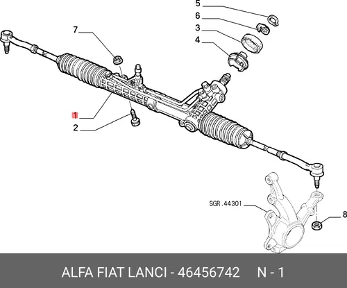 Рулевая рейка ALFA ROMEO 46456742
