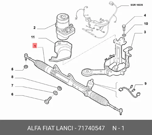 Рулевая рейка ALFA ROMEO 71740547