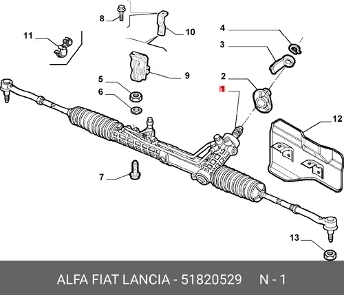 Рулевая рейка ALFA ROMEO 51820529