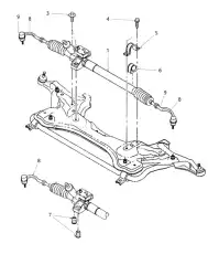 Рулевая рейка DODGE 04897585AB