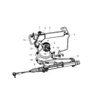 Рулевая рейка DODGE 05181063AA