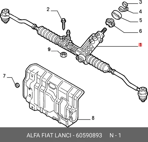 Рулевая рейка LANCIA 60590893