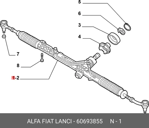 Рулевая рейка LANCIA 60693855