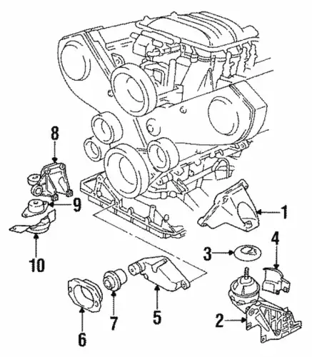 подушка ДВС правая Audi 8A0 199 352 VAG
