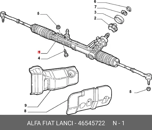 Рулевая рейка LANCIA 46545722