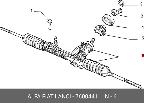 Рулевая рейка LANCIA 7600441