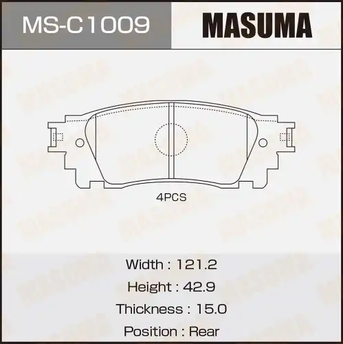 Тормозные колодки дисковые MASUMA MS-C1009