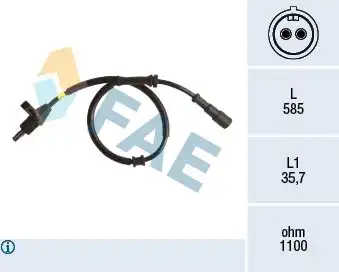 Датчик ABS FAE 78165
