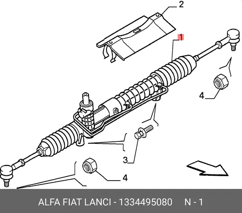 Рулевая рейка LANCIA 1334495080