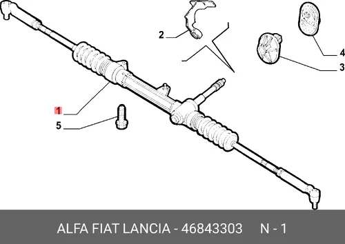 Рулевая рейка LANCIA 46843303