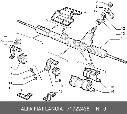 Рулевая рейка LANCIA 71722438