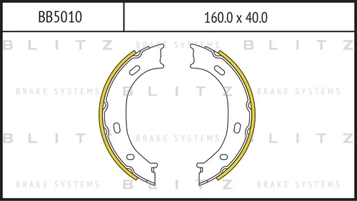 Тормозные колодки барабанные BLITZ BB5010