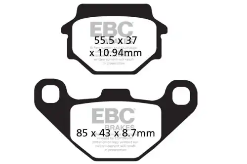 Тормозные колодки дисковые EBC FA372TT