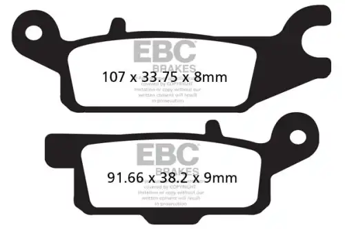 Колодки тормозные дисковые FA445R EBC