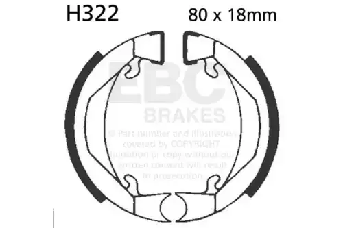 Тормозные колодки барабанные EBC H322
