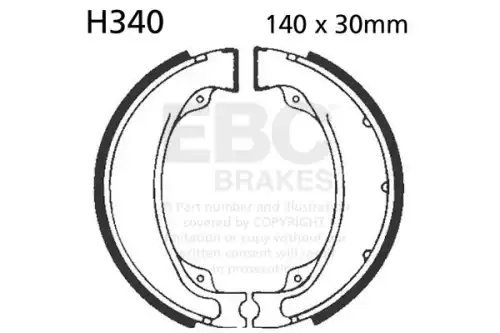 Тормозные колодки дисковые EBC H340