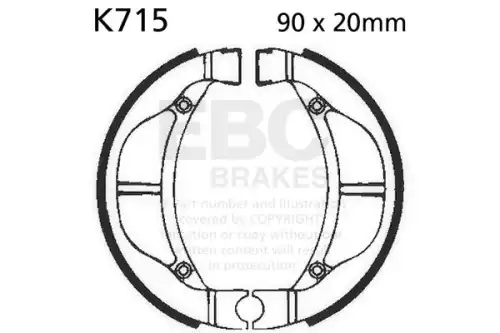 Тормозные колодки дисковые EBC K715