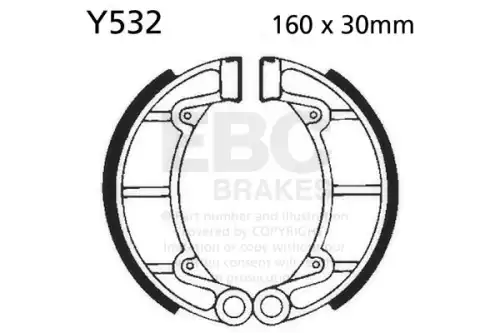 Тормозные колодки дисковые EBC Y532
