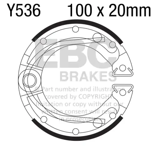 Тормозные колодки дисковые EBC Y536