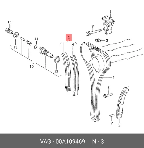 успокоитель цепи MB 00A 109 469 VAG