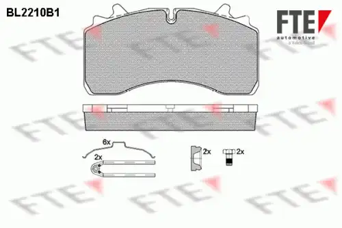 Тормозные колодки дисковые FTE BL2210B1