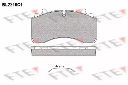 Тормозные колодки дисковые FTE BL2210C1