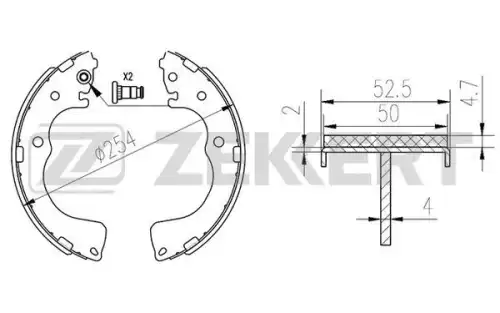 Тормозные колодки дисковые ZEKKERT BK-4173