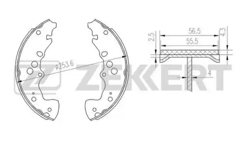 Тормозные колодки дисковые ZEKKERT BK-4104