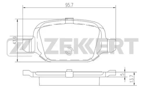 Тормозные колодки дисковые ZEKKERT BS-2463